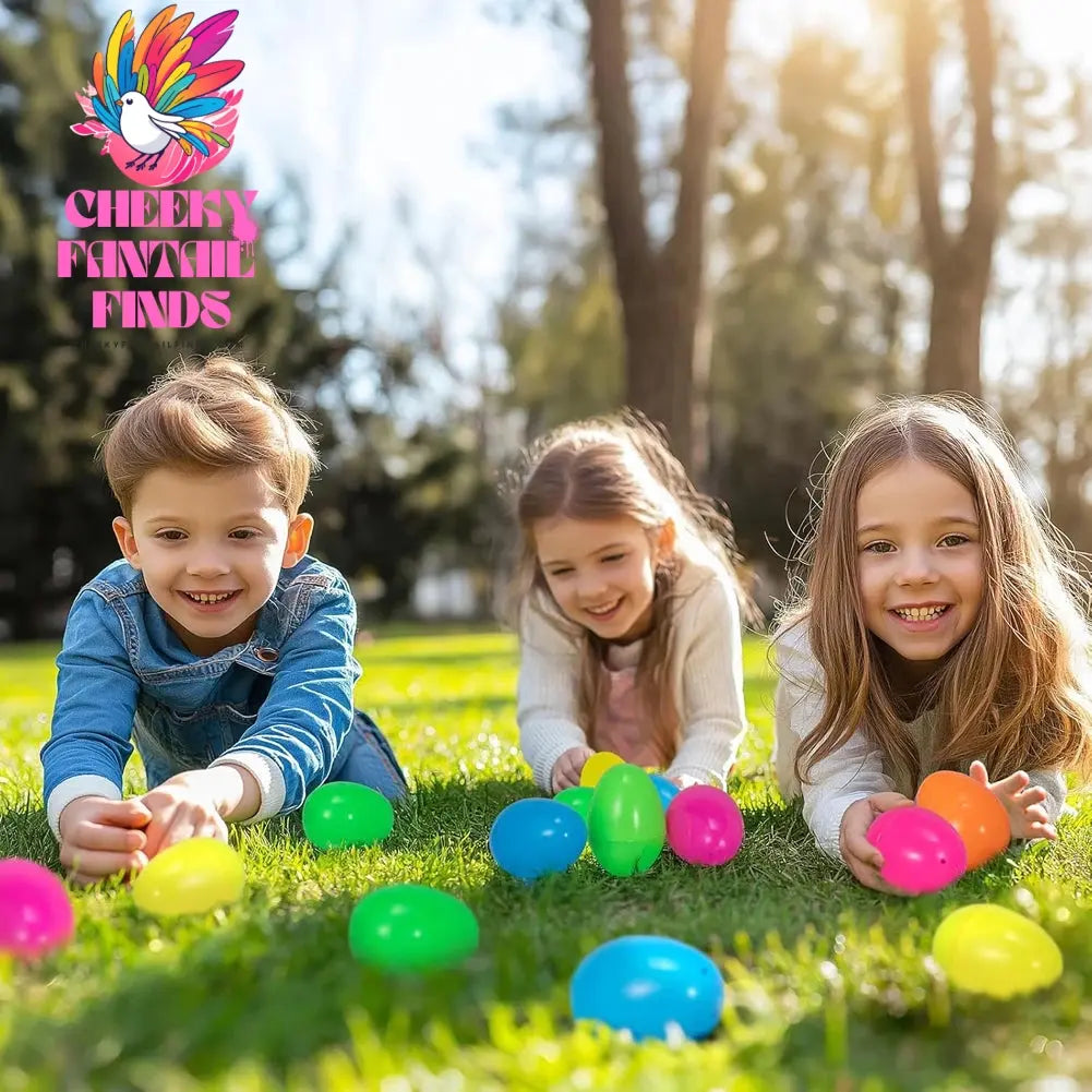 24 Pack Prefilled Easter Eggs Filled with Mini Plush Toy Easter Basket Stuffers for Kids Easter Egg Hunt Game and Party Favors Cheeky Fantail Finds