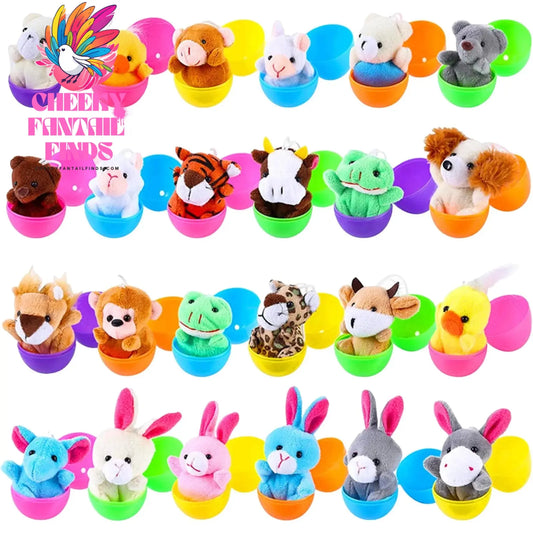 24PCS Filled Easter Eggs Basket Stuffers With Stuffed Bunny Dolls Boys And Girls Easter Gifts Party Stuffed Dolls Cheeky Fantail Finds