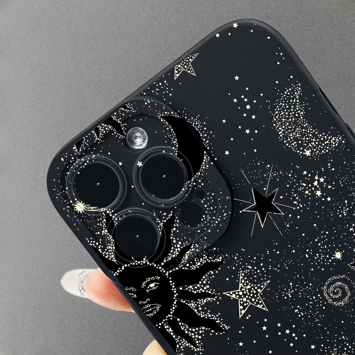 Universal Fit Imitation Star Sky Graphic TPU Soft Phone Case for iPhone 14/13/12/11 Series, Including Plus and Pro Models, with Shock-Absorbing Protection and Vibrant Graphic Design