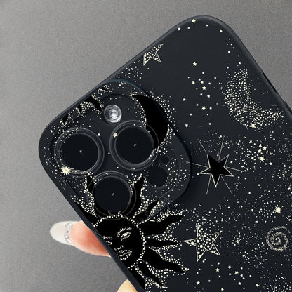 Universal Fit Imitation Star Sky Graphic TPU Soft Phone Case for iPhone 14/13/12/11 Series, Including Plus and Pro Models, with Shock-Absorbing Protection and Vibrant Graphic Design