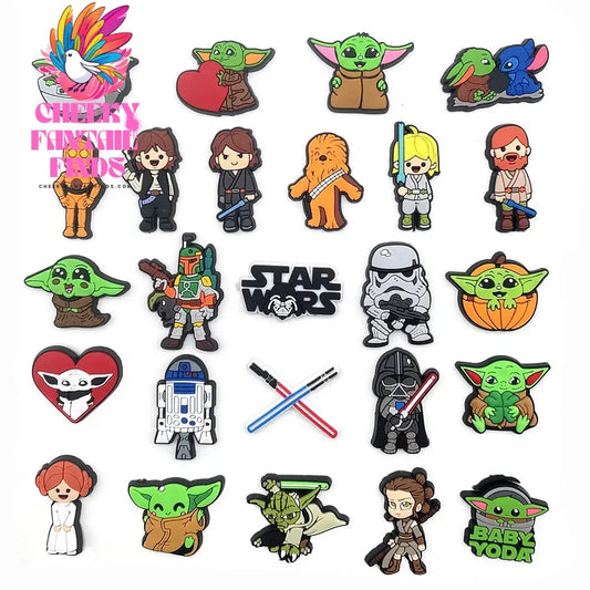 25 Styles Movies Yoda Theme Shoe Charms Shoes Accessories Shoes DIY Decoration for Kids Unisex Birthday Gifts Cheeky Fantail Finds