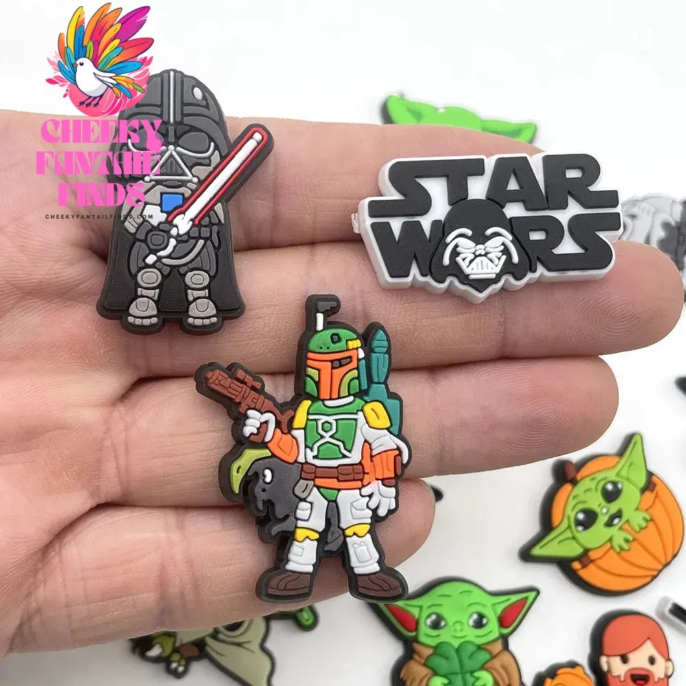 25Styles Star Wars Yoda for Shoe Charms for Clogs Sandals Decorations Shoes Accessories Slipper Water Shoes DIY Decor Cheeky Fantail Finds
