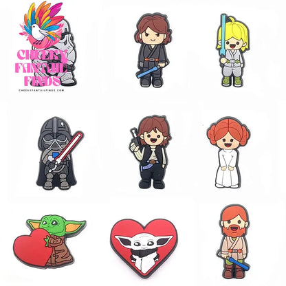 25Styles Star Wars Yoda for Shoe Charms for Clogs Sandals Decorations Shoes Accessories Slipper Water Shoes DIY Decor Cheeky Fantail Finds