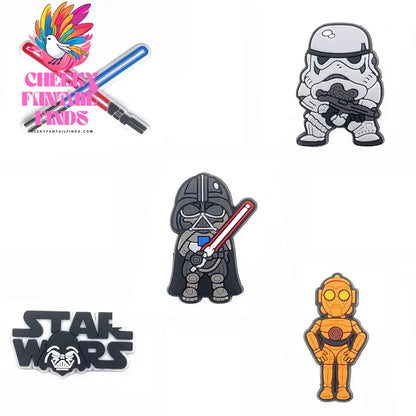 25Styles Star Wars Yoda for Shoe Charms for Clogs Sandals Decorations Shoes Accessories Slipper Water Shoes DIY Decor Cheeky Fantail Finds