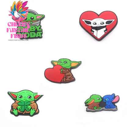 25Styles Star Wars Yoda for Shoe Charms for Clogs Sandals Decorations Shoes Accessories Slipper Water Shoes DIY Decor Cheeky Fantail Finds