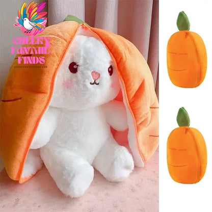 25cm Strawberry Cute Carrot Rabbit Plush Toy Stuffed Creative Into Fruit Transform Baby Cuddly Bunny Doll for Kid Birthday Gift Cheeky Fantail Finds