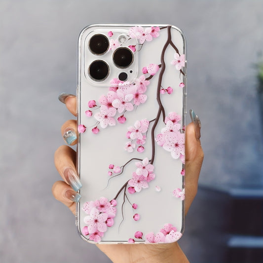 Flowers Pattern Design Shockproof Slim Protective Cove Anti-Fall Sleeve Phone Case Camera Lens All Inclusive Protecion Phone Soft Shell For IPhone7/8/11/ 12/13/14/X/XR/Xs/Plus/Pro/Pro Max/SE2/mini Series