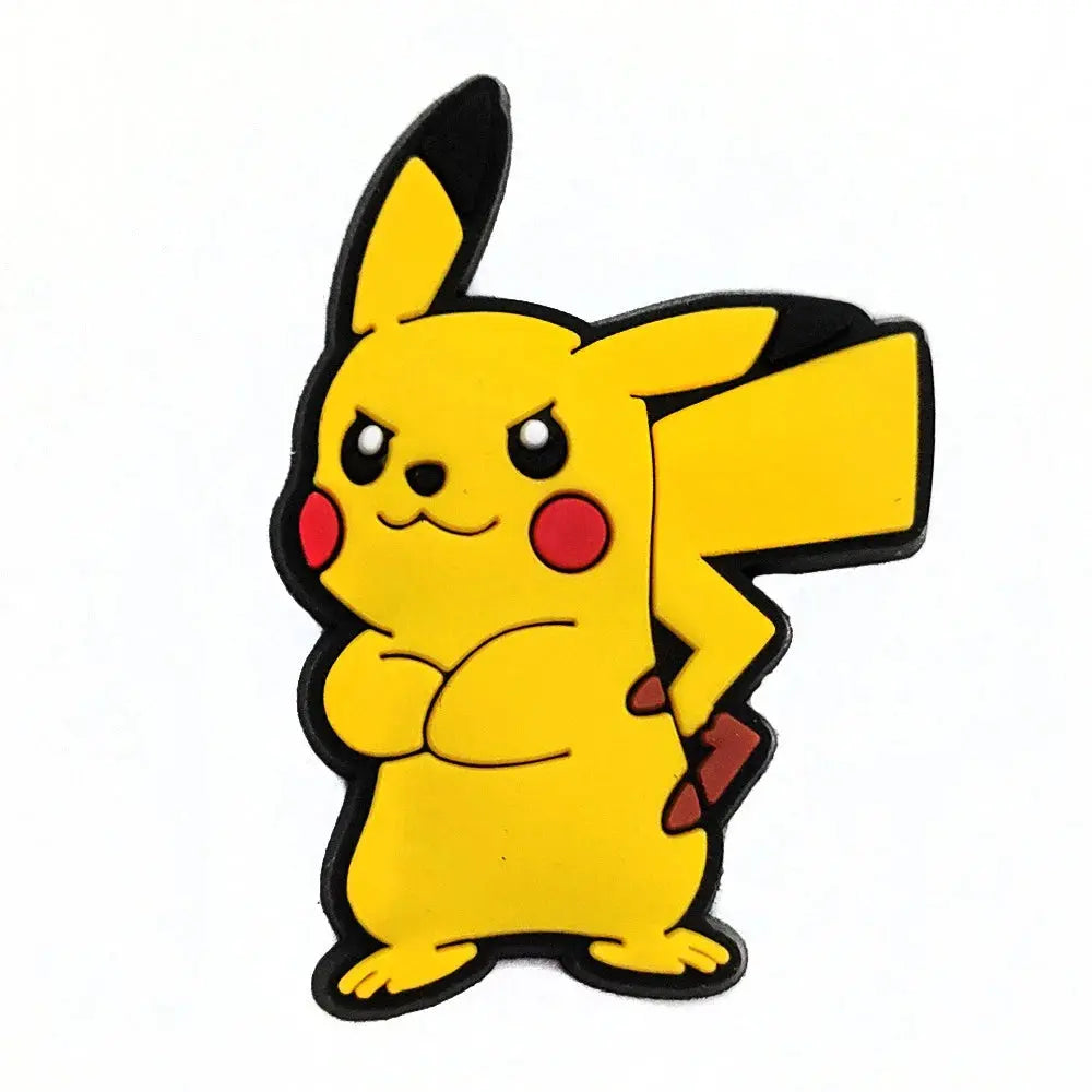 27Pcs Cartoon Pokemon Pikachu Series Shoe Charms for Clogs Bubble Slides Sandals PVC Shoe Decorations Buckle Accessories for Kid Cheeky Fantail Finds