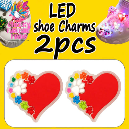 2PCS LED Pins for Kids Lighted Shoe Charms Animals Game Controller Shoe Accessories Duck Cat Decoration Buckle Girl Boy Ornament Cheeky Fantail Finds
