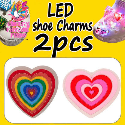 2PCS LED Pins for Kids Lighted Shoe Charms Animals Game Controller Shoe Accessories Duck Cat Decoration Buckle Girl Boy Ornament Cheeky Fantail Finds