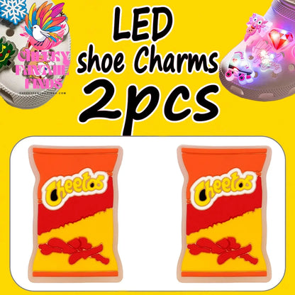 2PCS LED Pins for Kids Lighted Shoe Charms Animals Game Controller Shoe Accessories Duck Cat Decoration Buckle Girl Boy Ornament Cheeky Fantail Finds