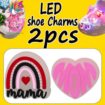 2PCS LED Pins for Kids Lighted Shoe Charms Animals Game Controller Shoe Accessories Duck Cat Decoration Buckle Girl Boy Ornament Cheeky Fantail Finds