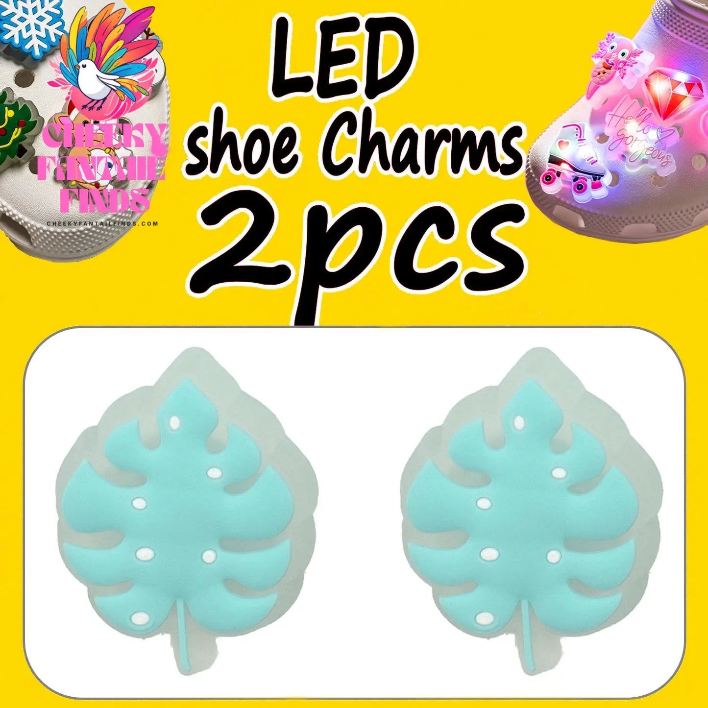 2PCS LED Pins for Kids Lighted Shoe Charms Animals Game Controller Shoe Accessories Duck Cat Decoration Buckle Girl Boy Ornament Cheeky Fantail Finds