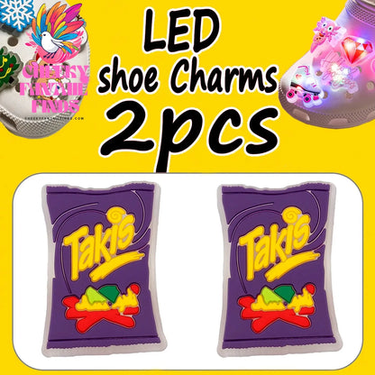 2PCS LED Pins for Kids Lighted Shoe Charms Animals Game Controller Shoe Accessories Duck Cat Decoration Buckle Girl Boy Ornament Cheeky Fantail Finds