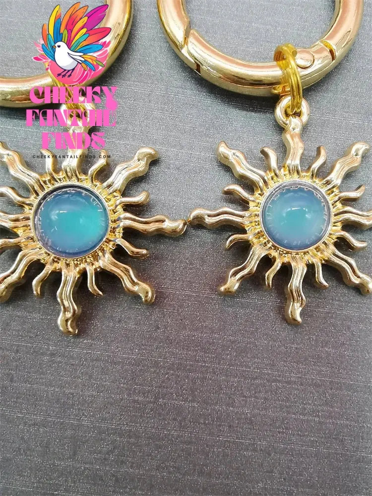 2Pcs Luxury Jewelry Sun Shoe Charms For Boots Personality Shoe Pendant Decoration Alloy Buckle Decor Women Shoes Diy Accessories Cheeky Fantail Finds