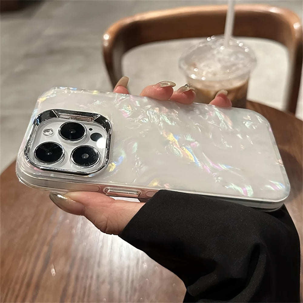 Sparkling Bling Glitter Seashell Phone Case - Dazzling Laser Dreamlike Design - Ultra-Smooth Crystal Clear Bumper Cover for IPhone 11/12/13/14 Pro Max/Plus - Glamorous & Protective