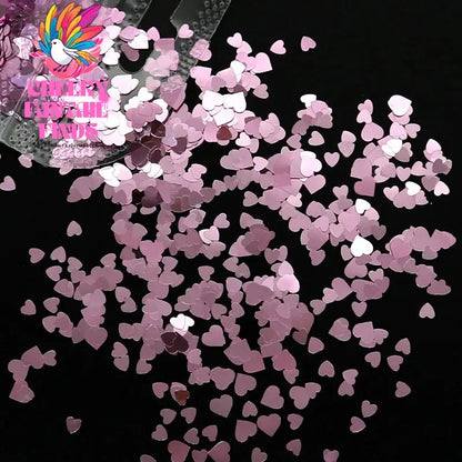 2g Holographic Nail Art Glitter Shiny Sweet Love Heart Flakes Sequins 3D Nails Paillette Manicure Valentine's Day Decorations Cheeky Fantail Finds