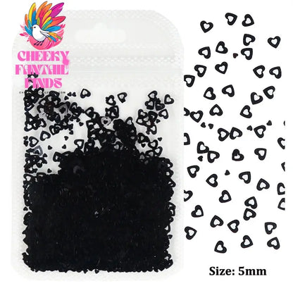 2g Holographic Nail Art Glitter Shiny Sweet Love Heart Flakes Sequins 3D Nails Paillette Manicure Valentine's Day Decorations Cheeky Fantail Finds