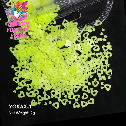 2g Holographic Nail Art Glitter Shiny Sweet Love Heart Flakes Sequins 3D Nails Paillette Manicure Valentine's Day Decorations Cheeky Fantail Finds