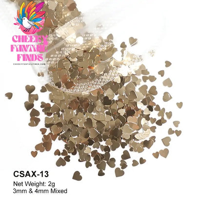 2g Holographic Nail Art Glitter Shiny Sweet Love Heart Flakes Sequins 3D Nails Paillette Manicure Valentine's Day Decorations Cheeky Fantail Finds