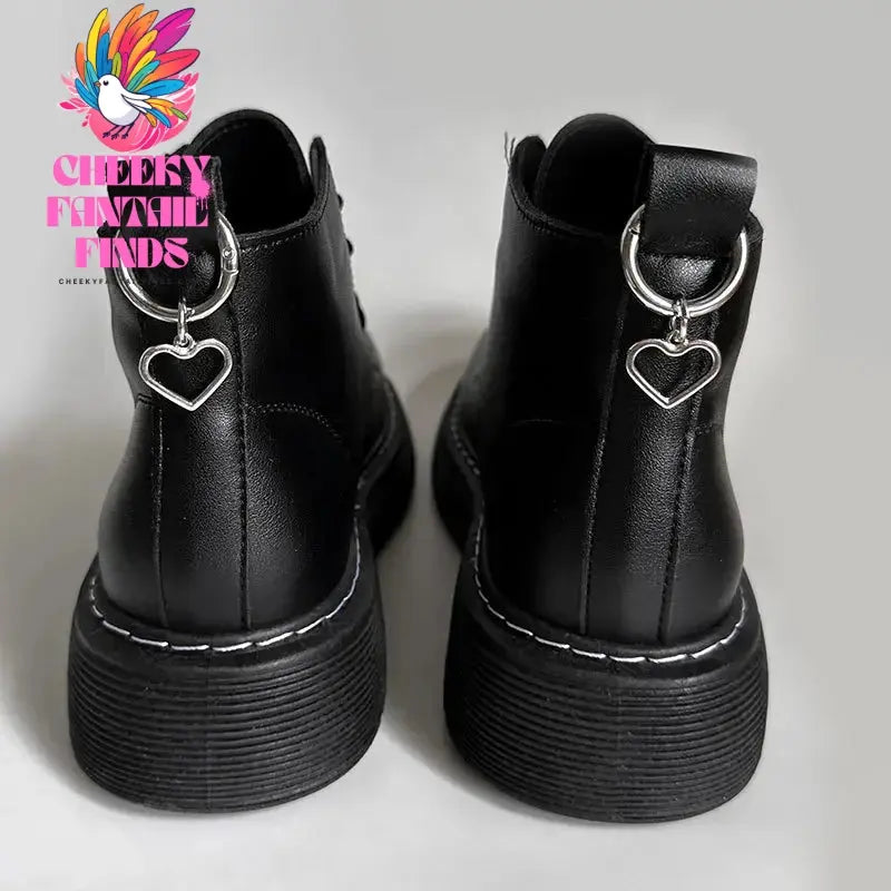 2pcs Metal Hollow Stars Hearts Pendant Boots Shoes Buckles Boots Decoration Party Pendant Fashion Shoe Accessories Shoe Charms Cheeky Fantail Finds