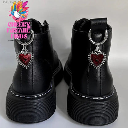2pcs Metal Hollow Stars Silver Hearts Pendant Boots Shoes Buckles Decoration Party Jewelry Diy Snap Hook Women Shoes Accessories Cheeky Fantail Finds