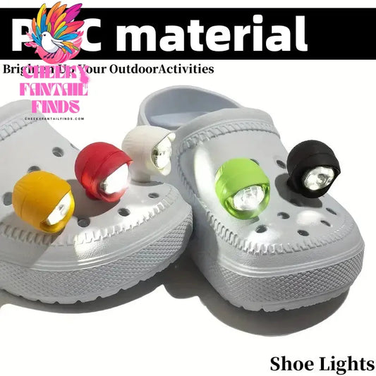 2pcs Shoe Lights PVC LED Headlight Shoe Charms Accessories for Night Rides, Walk & Dog Walks Outdoor Activities,3 Lighting Modes - Cheeky Fantail Finds