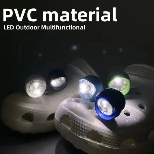 2pcs Shoe Lights PVC LED Headlight Shoe Charms Accessories for Night Rides, Walk & Dog Walks Outdoor Activities,3 Lighting Modes - Cheeky Fantail Finds