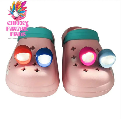 2pcs Shoe Lights PVC LED Headlight Shoe Charms Accessories for Night Rides, Walk & Dog Walks Outdoor Activities,3 Lighting Modes - Cheeky Fantail Finds