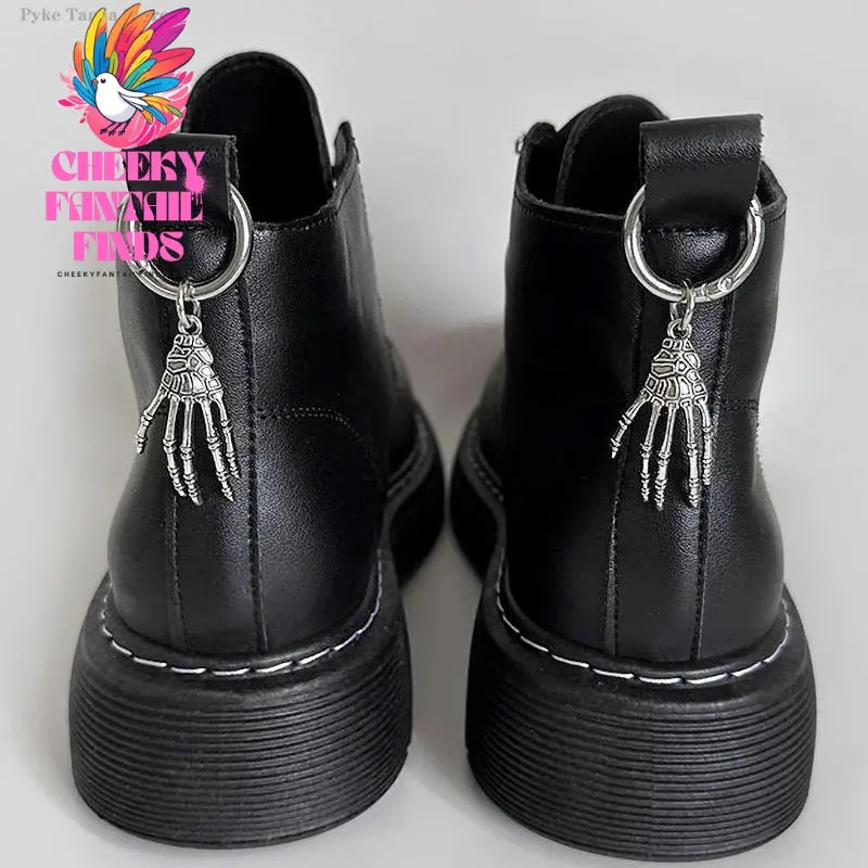 2pcs Shoes Accessories Skull Hand Metal Snake Boots Shoe Hoes Buckles Heel Decoration Pendant Women Party Cool Fashion Jewelry Cheeky Fantail Finds