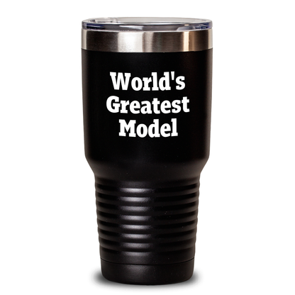 Funny Model Gifts from Friends, Unique World's Greatest Model Tumbler for Father's Day, 20oz 30oz Stainless Steel Vacuum Insulated - Main