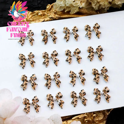 30Pcs Cherry Red Bow Nail Charms Valentine's Dark Red Tie Nail Parts Supplies for DIY Women's Nail Salon Design Decoration Cheeky Fantail Finds