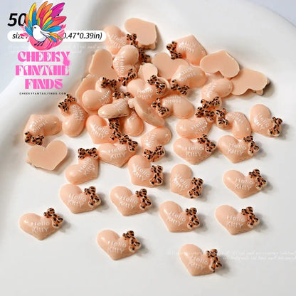 30pcs Mixed HelloKitty Nail Art Accessories Cute Sanrio Hello Kitty Cat Head Nail Charm DIY Resin 3D Press on Nail Jewelry Decor Cheeky Fantail Finds