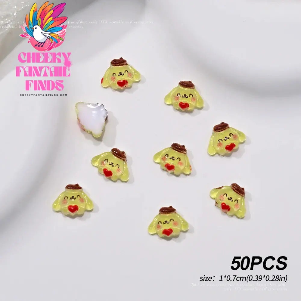 30pcs Mixed HelloKitty Nail Art Accessories Cute Sanrio Hello Kitty Cat Head Nail Charm DIY Resin 3D Press on Nail Jewelry Decor Cheeky Fantail Finds