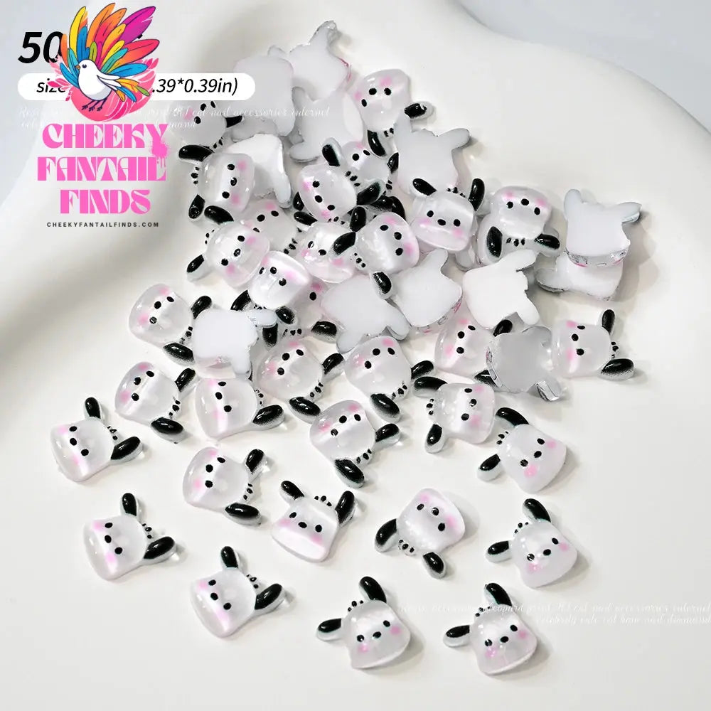 30pcs Mixed HelloKitty Nail Art Accessories Cute Sanrio Hello Kitty Cat Head Nail Charm DIY Resin 3D Press on Nail Jewelry Decor Cheeky Fantail Finds