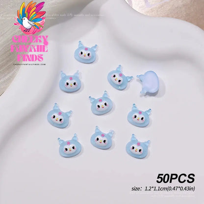 30pcs Mixed HelloKitty Nail Art Accessories Cute Sanrio Hello Kitty Cat Head Nail Charm DIY Resin 3D Press on Nail Jewelry Decor Cheeky Fantail Finds