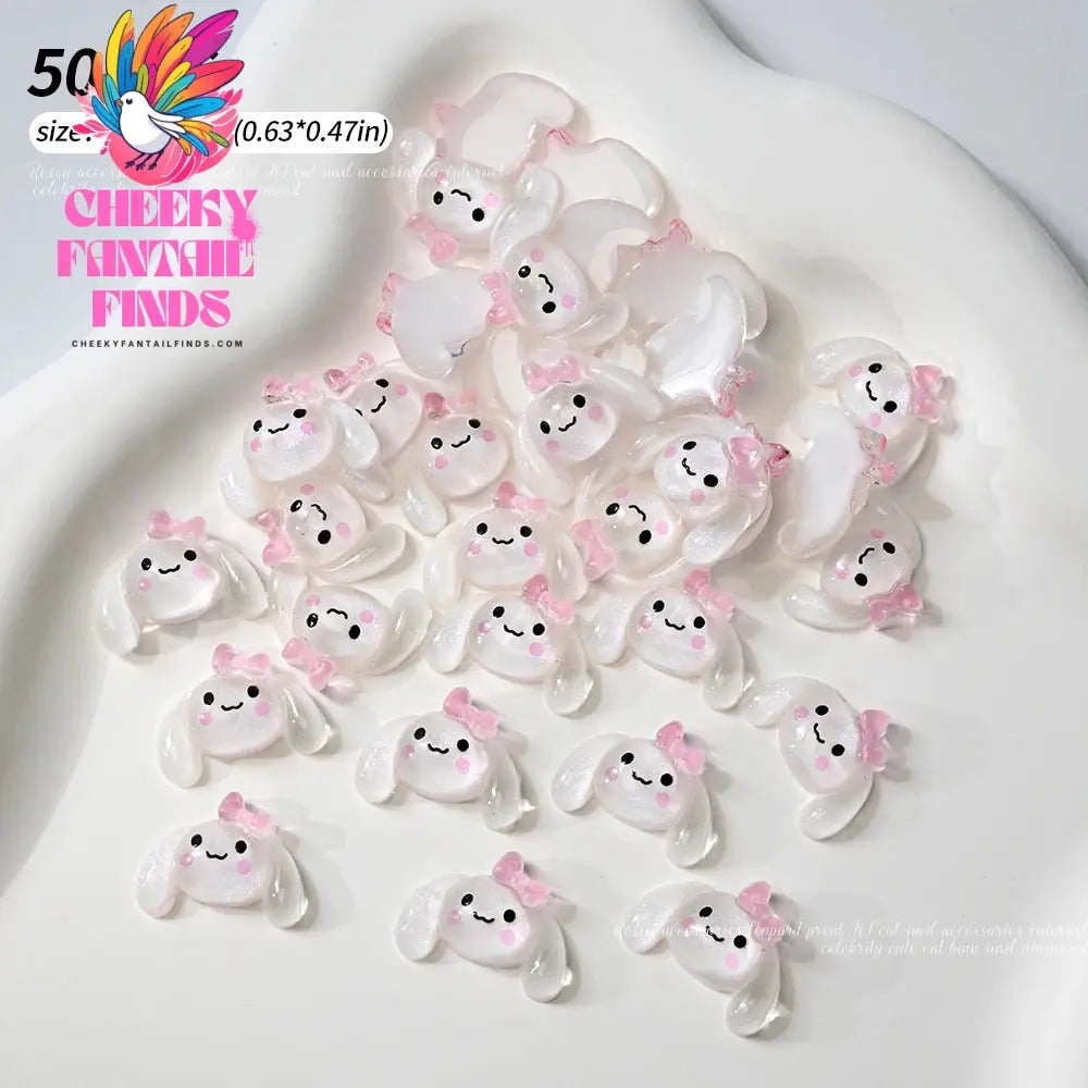 30pcs Mixed HelloKitty Nail Art Accessories Cute Sanrio Hello Kitty Cat Head Nail Charm DIY Resin 3D Press on Nail Jewelry Decor Cheeky Fantail Finds