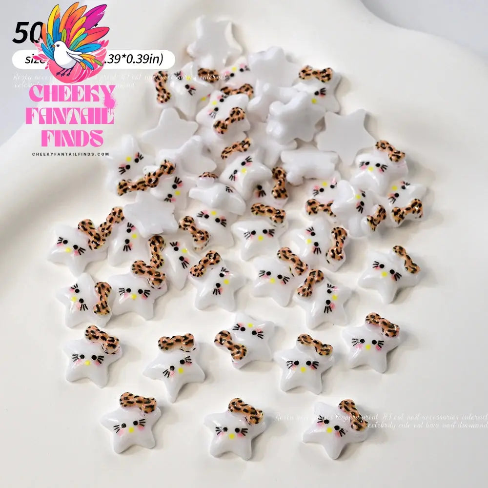 30pcs Mixed HelloKitty Nail Art Accessories Cute Sanrio Hello Kitty Cat Head Nail Charm DIY Resin 3D Press on Nail Jewelry Decor Cheeky Fantail Finds