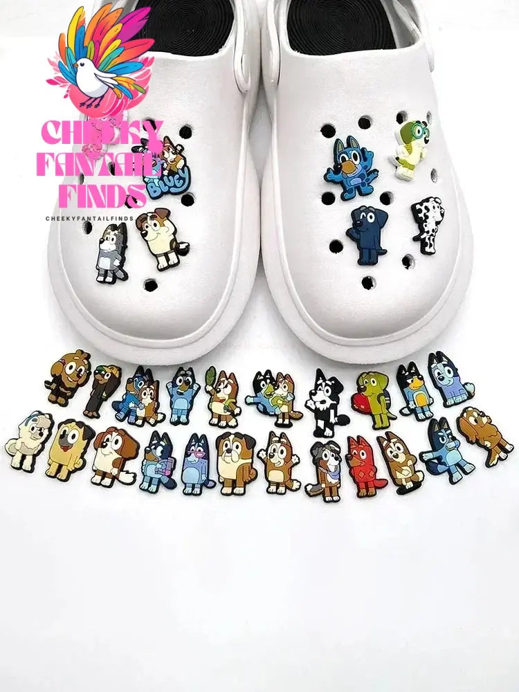 30pcs/set Bluey Collection Shoe Charms For Cave Shoes Diy Decorations Cheeky Fantail Finds