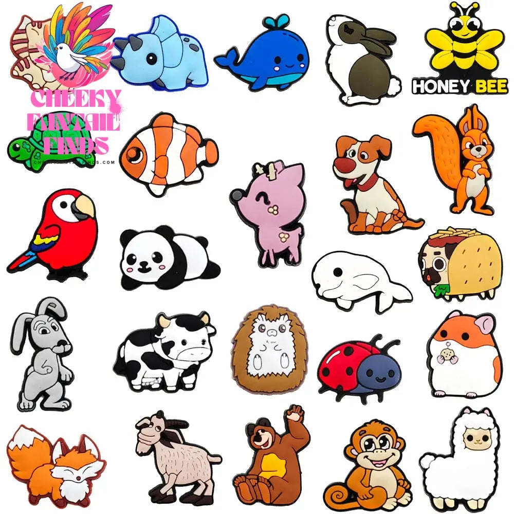 33 sets Cartoon Anime Shoe Charms Accessories PVC Shoe Decrations Wristband Buckle Kids X-mas Gifts - Cheeky Fantail Finds