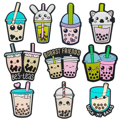33 sets Cartoon Anime Shoe Charms Accessories PVC Shoe Decrations Wristband Buckle Kids X-mas Gifts - Cheeky Fantail Finds