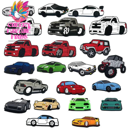 33 sets Cartoon Anime Shoe Charms Accessories PVC Shoe Decrations Wristband Buckle Kids X-mas Gifts - Cheeky Fantail Finds