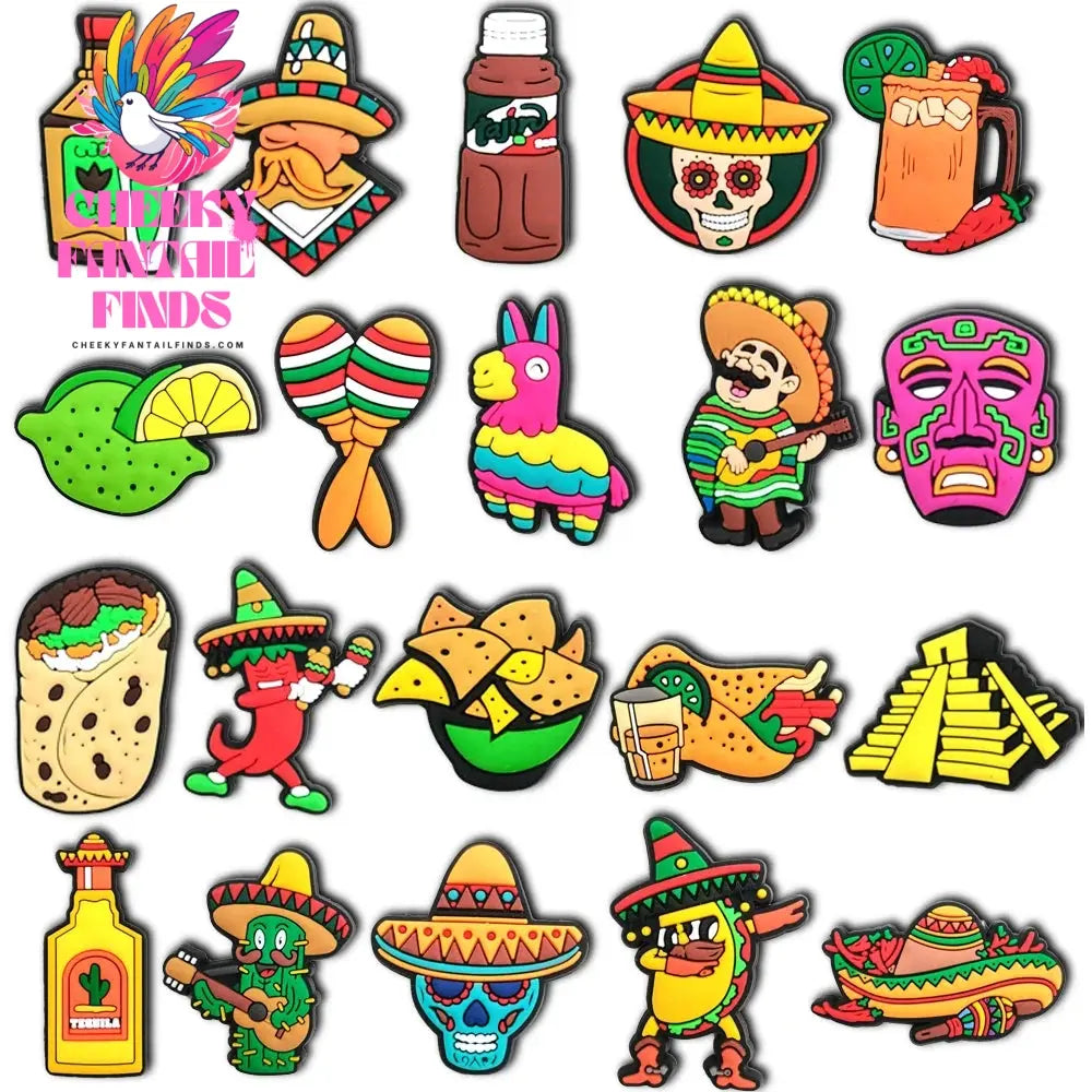 33 sets Cartoon Anime Shoe Charms Accessories PVC Shoe Decrations Wristband Buckle Kids X-mas Gifts - Cheeky Fantail Finds