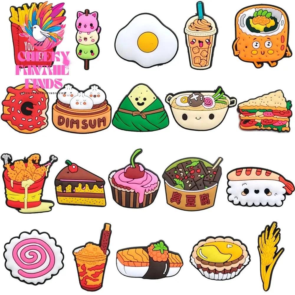 33 sets Cartoon Anime Shoe Charms Accessories PVC Shoe Decrations Wristband Buckle Kids X-mas Gifts - Cheeky Fantail Finds