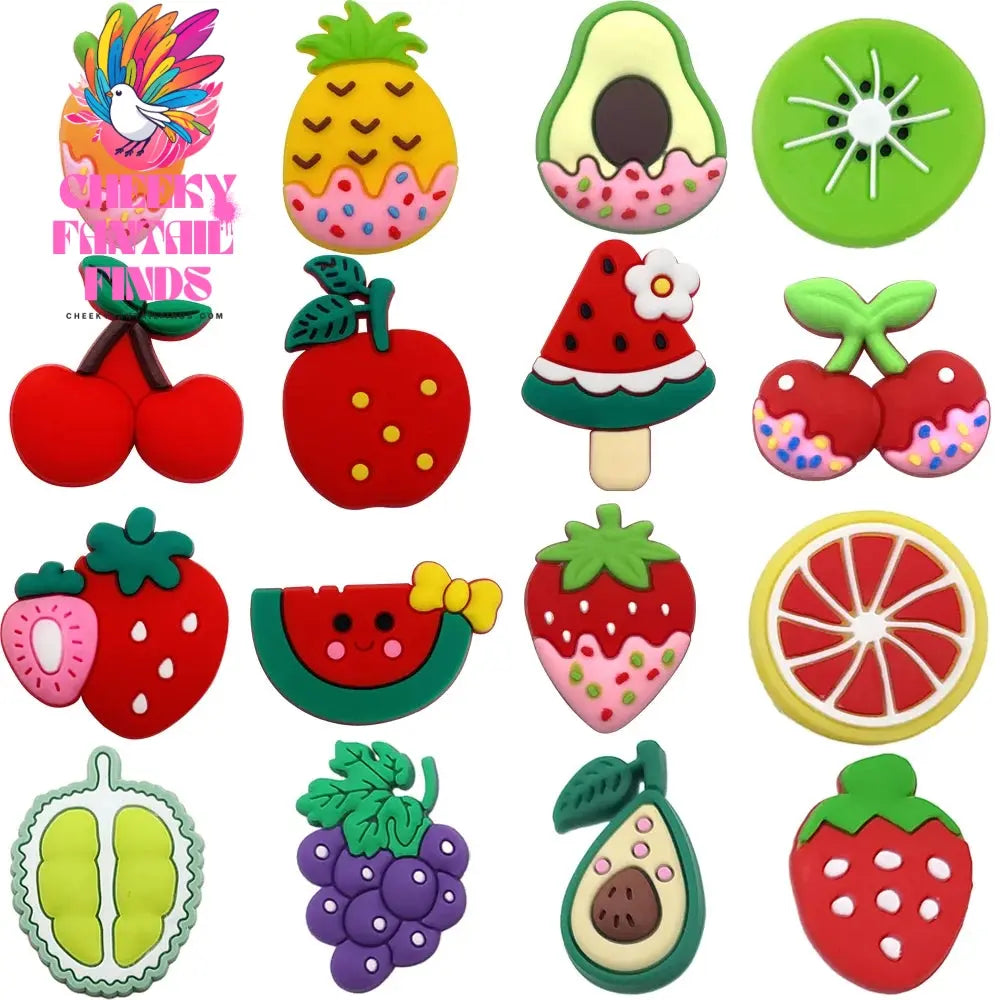33 sets Cartoon Anime Shoe Charms Accessories PVC Shoe Decrations Wristband Buckle Kids X-mas Gifts - Cheeky Fantail Finds