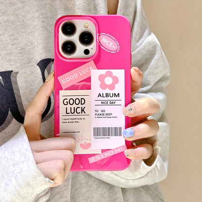 Rose Red Letter Flower 7/8plus Simple And High-end Transparent For Suitable For IPhone14promax Apple 13 Mobile Phone Case Couple Xsmax New 12pro Anti-fall Xr Silicone 11 Men's And Women's 13 All-inclusive Soft Shell Protectiv