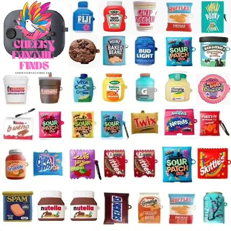 3D Cute Cartoon Creative Earphone Case For Airpods Pro 2 Snack Candy Silicone Soft Charging Box Cover For Airpods 1 2 4 3 2021 Cheeky Fantail Finds