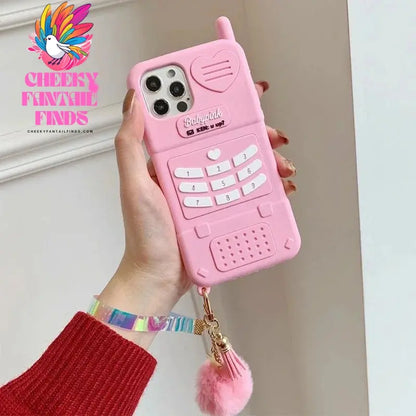3D Cute Pink Love Heart Mobile Phone Case For iphone 12 11 Pro Max XR XS X 6 7 8 Plus Funny Full Protection Soft Silicone Cover Cheeky Fantail Finds