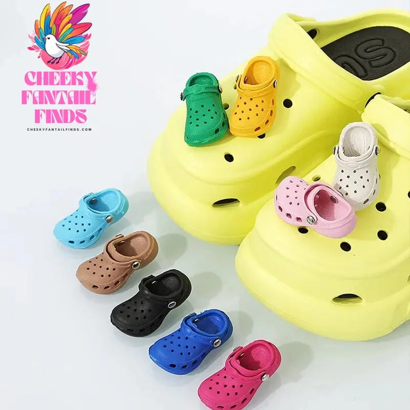 3D New Mini Shoes Shape PVC Shoe Charms for Shoe Accessories Women Beach Bag Sandals Buckle Kids Shoe Pins DIY Shoe Decorations Cheeky Fantail Finds