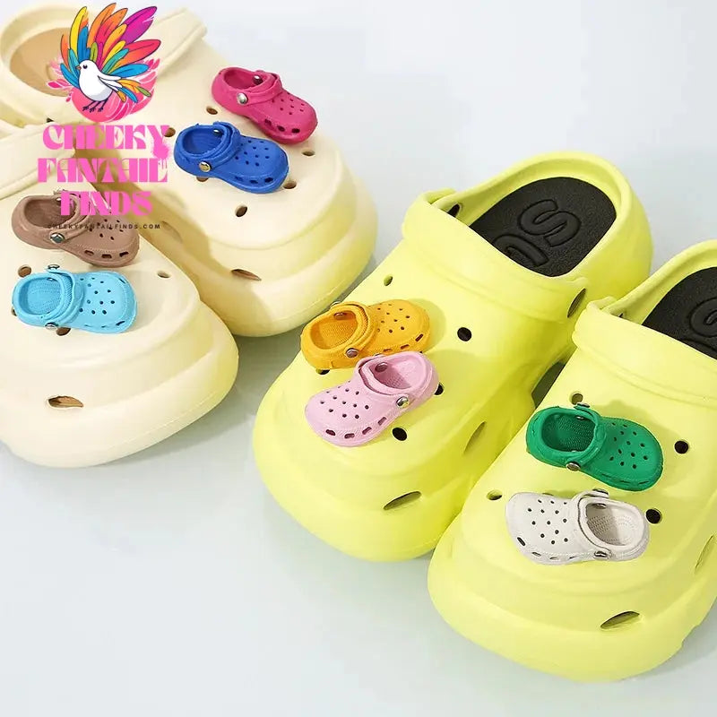3D New Mini Shoes Shape PVC Shoe Charms for Shoe Accessories Women Beach Bag Sandals Buckle Kids Shoe Pins DIY Shoe Decorations Cheeky Fantail Finds